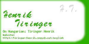 henrik tiringer business card